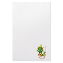 Fantasy Cute Baby Dragon Stationery Design