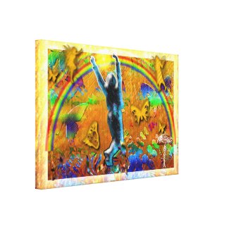 Fantasy Fairy Garden Stretched Canvas Print