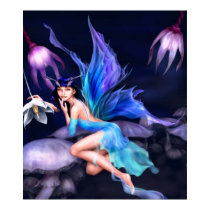 Fantasy Fairy with mushrooms posters