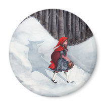 Fantasy Fairytale Art Magnet - Wolf Within
