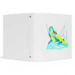 Fantasy Fire Breathing Teal Dragon binders
