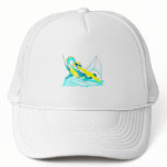 Fantasy Fire Breathing Teal Dragon hats