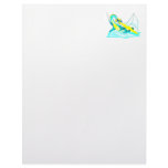 Fantasy Fire Breathing Teal Dragon Custom Letterhead