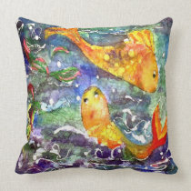 Fantasy Fish Batik Pillow
