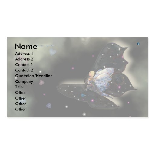 Fantasy Flight! Business Card Template (front side)