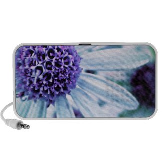 Fantasy Flowers in purple Portable Speakers