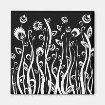 fantasy flowers refrigerator magnet