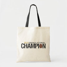 fantasy football champion 2010 tote bag