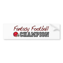 Fantasy Football Champion bumper stickers