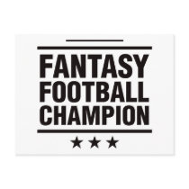 Fantasy Football Champion! postcards