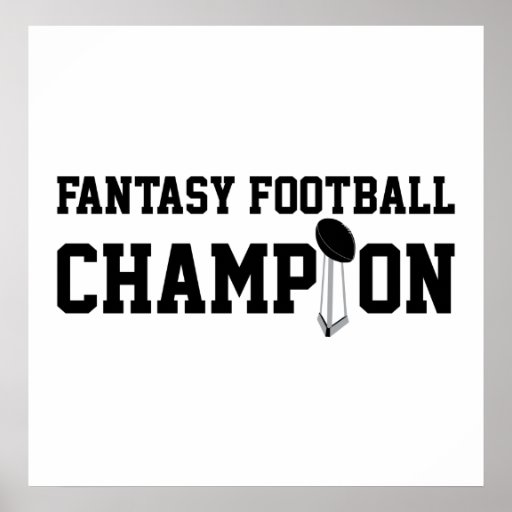 Fantasy Football Champion Poster Zazzle