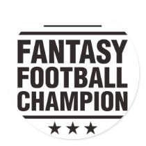 Fantasy Football Champion! Round Sticker