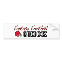Fantasy Football Chick bumper stickers by worldsfair Fantasy Football Chick bumper stickers