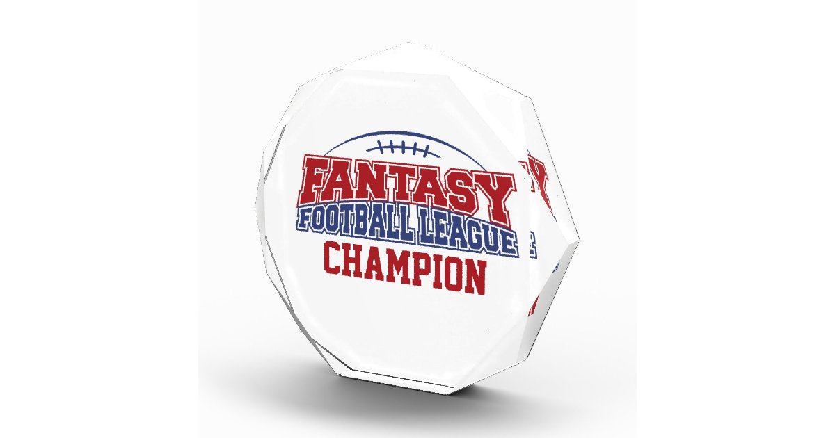 Fantasy Football League Champion Acrylic Award Zazzle