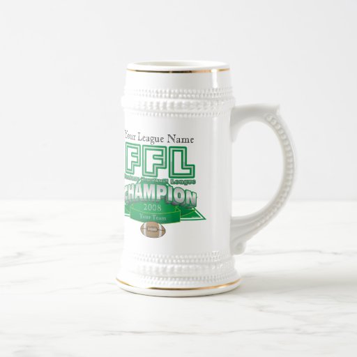 Fantasy Football League Trophy Customized Beer Stein Zazzle