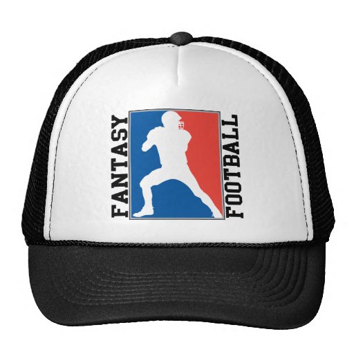 Fantasy Football, red white and blue Logo Trucker Hat