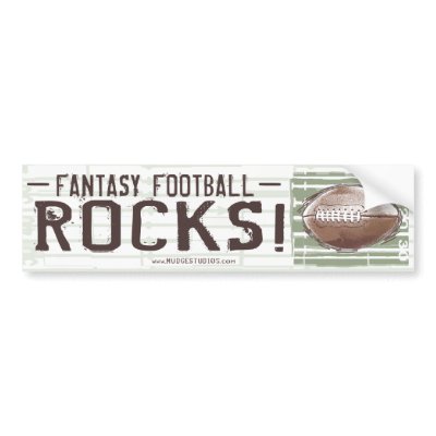 Fantasy Football Rocks! Bumpersticker by fantasyfootball