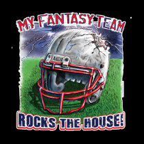 Fantasy Football Rocks the House Gear t-shirts