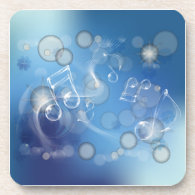 Fantasy Glass Music Notes Coasters