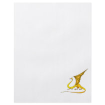 Fantasy Golden Dragon Personalized Flyer