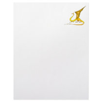 Fantasy Golden Dragon Letterhead Design