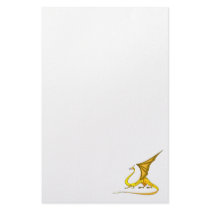 Fantasy Golden Dragon Stationery