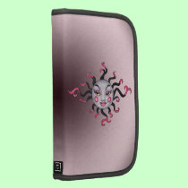 Fantasy Gothic Black Pink Sun Goddess Face planners