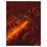 Fantasy Great Red Dragon Breathing Fire flyers