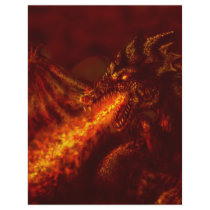 Fantasy Great Red Dragon Breathing Fire Letterhead Design