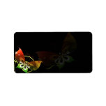 Fantasy green and red butterfly personalized address label