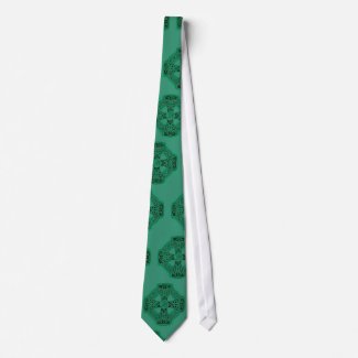 Fantasy Green Celtic Cross Knotwork Irish Tie tie
