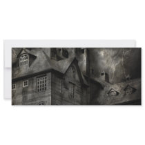 Fantasy - Haunted - It was a dark and stormy night Rack Card Design