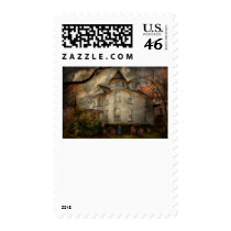 Fantasy - Haunted - The Caretakers House Postage Stamps