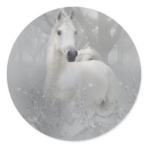 Fantasy Horse Round Stickers