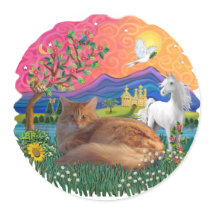 Fantasy Land (ff) - Maine Coon cat (red) Stickers