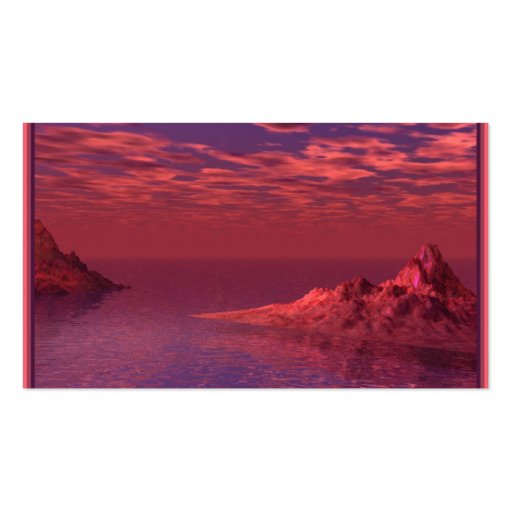 Fantasy Landscape - Mountains at Dawn Business Card Templates