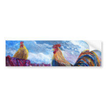 Fantasy Make Believe Chickens and Candy Corn Bumper Stickers