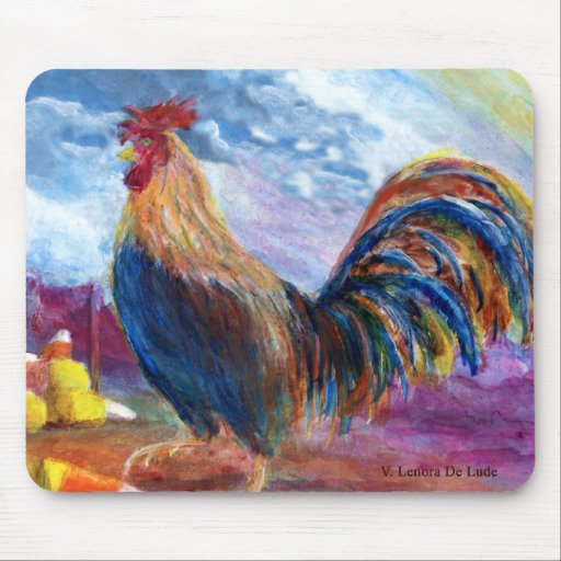 Fantasy Make Believe Chickens and Candy Corn Mouse Pads
