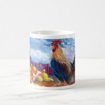 Fantasy Make Believe Chickens and Candy Corn Mugs