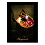 Fantasy Masquerade Mask Elegant Fine Art Postcard