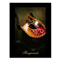 Fantasy Masquerade Mask Elegant Fine Art Postcard