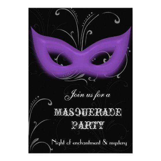 Fantasy Masquerade party Invitation (front side)
