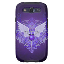 Fantasy Monogram Swords & Wings Purple Samsung Samsung Galaxy SIII Case