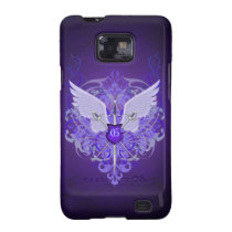 Fantasy Monogram Swords & Wings Purple Samsung Samsung Galaxy Covers