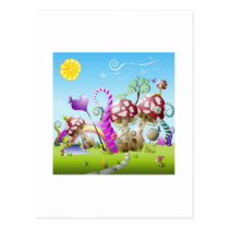 fantasy mushrooms postcards
