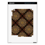 Fantasy Ornament Flowers Pattern Skins For iPad 3