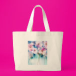 Fantasy Pink Flowers Canvas Bags