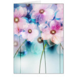 Fantasy Pink Flowers Greeting Cards