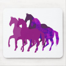 Fantasy Purple Horses Cool Artistic Mousepads