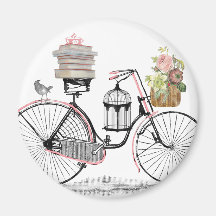 Fantasy push bike refrigerator magnet